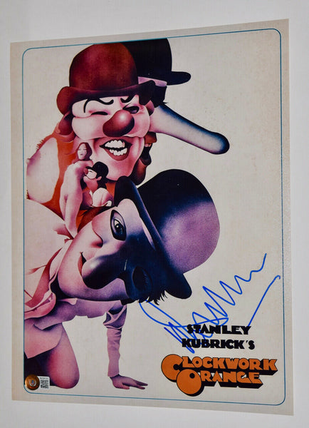 Malcolm McDowell Signed Autograph 11x14 Photo A Clockwork Orange Beckett BAS COA