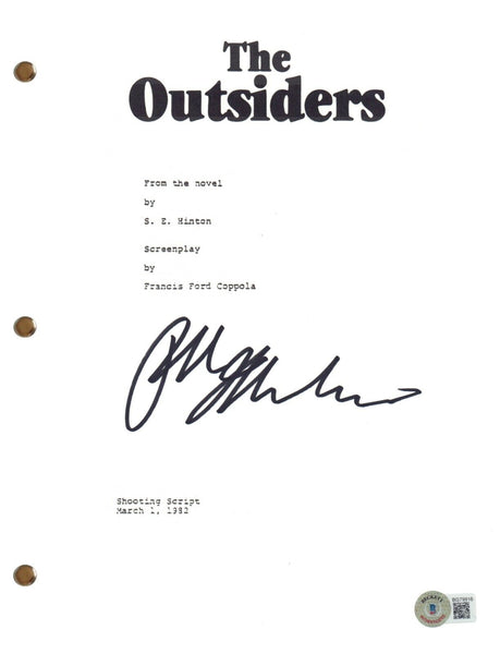 Ralph Macchio Signed Autograph The Outsiders Movie Script Screenplay Beckett COA
