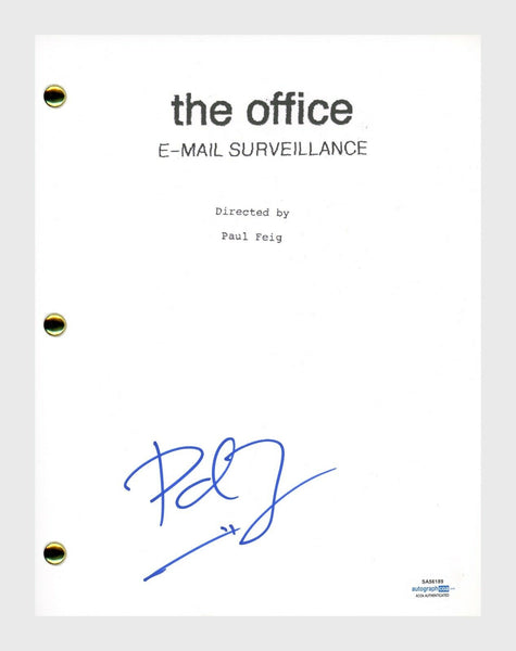 Paul Feig Signed Autograph THE OFFICE Email Surveillance Episode Script ACOA COA