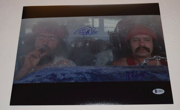 Cheech Marin & Tommy Chong Signed Autographed 11x14 Photo UP IN SMOKE BAS COA