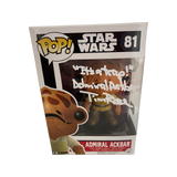Tim Rose Signed Admiral Ackbar Funko Pop Star Wars It's A Trap Beckett COA
