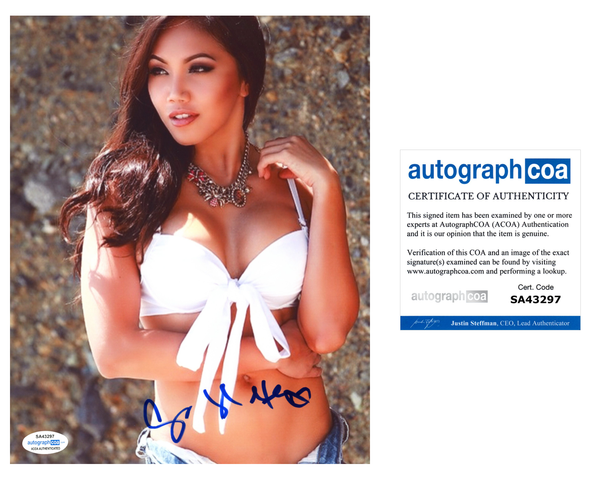 Caya Hefner Signed Autographed 8x10 Photo Sexy Model Playboy ACOA COA