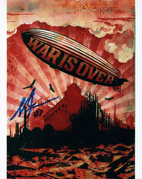 Shepard Fairey Signed Autographed 8x10 Photo OBEY Artist "War is Over" COA VD