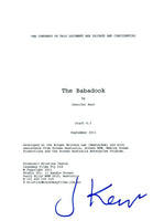 Jennifer Kent Signed Autographed The Babadook Movie Script COA