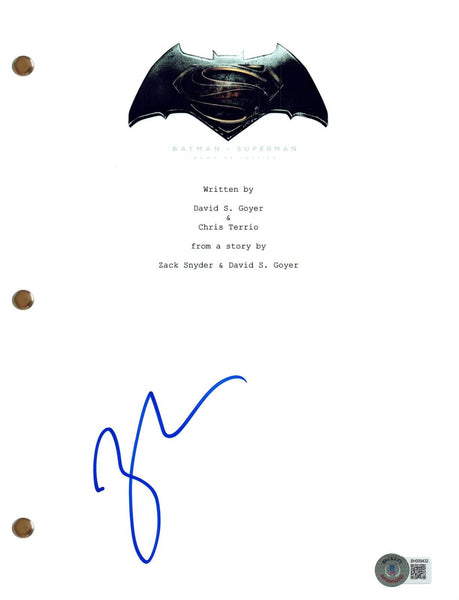 Zack Snyder Signed Autograph Batman v Superman Full Movie Script Beckett COA