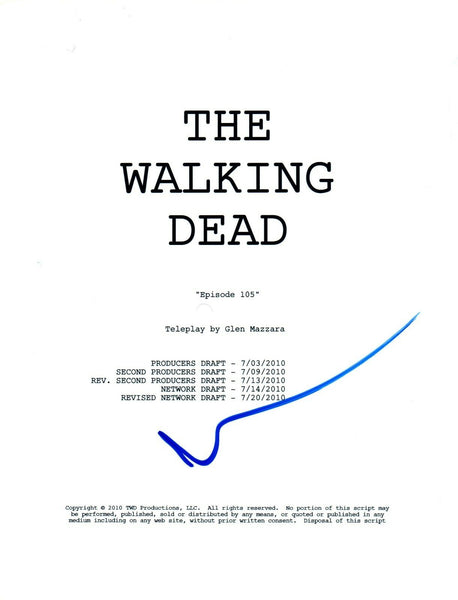Norman Reedus Signed Autographed THE WALKING DEAD Episode 5 Script COA
