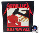Kirk Hammett Signed Metallica Kill 'Em All Vinyl Record Album LP Beckett COA