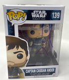 Diego Luna Signed Star Wars Cassian Andor Funko Pop #139 Autograph Beckett COA