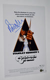 Malcolm McDowell Signed A Clockwork Orange 11x17 Movie Poster Photo Beckett COA