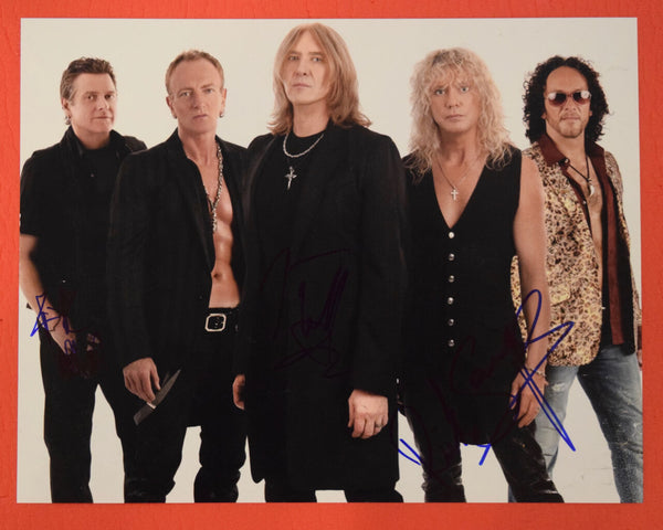 Def Leppard Signed Autographed 11x14 Photo Joe Elliott Rick Allen Rick Savage