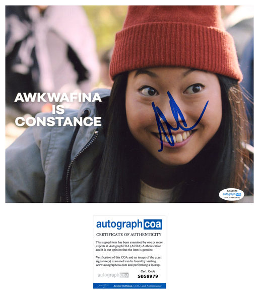 Awkwafina Signed Autograph 8x10 Photo Crazy Rich Asians Actress ACOA COA