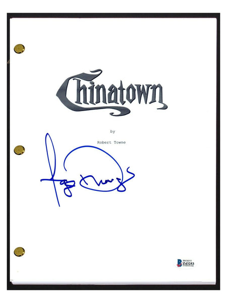 Faye Dunaway Signed Autographed Chinatown Movie Script Screenplay Beckett COA
