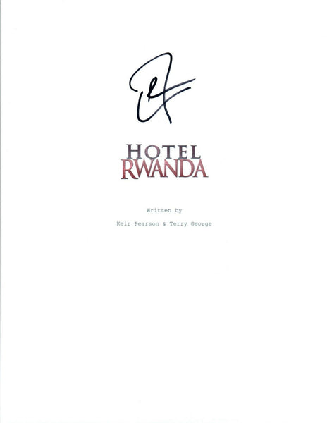 Don Cheadle Signed Autographed HOTEL RWANDA Movie Script COA AB