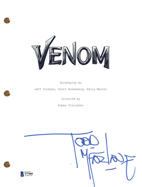 Todd McFarlane Signed Autograph Venom Movie Script Marvel Beckett COA