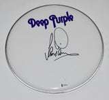 Ian Paige Signed Autographed 12" Drumhead DEEP PURPLE Beckett BAS COA