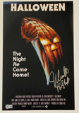 Nick Castle Signed Halloween 11x17 Movie Poster Photo Michael Myers Beckett COA