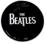 Pete Best The Beatles Signed Autographed 12" Drumhead Drummer Beckett COA