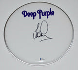Ian Paige Signed Autographed 12" Drumhead DEEP PURPLE Beckett BAS COA