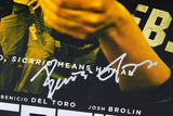 Benicio Del Toro Signed Autograph Sicario Movie Poster Photo 12x18 Beckett COA