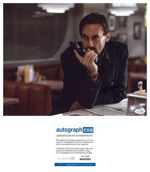 Jon Hamm Signed Autographed 11x14 Photo Baby Driver Mad Men ACOA COA