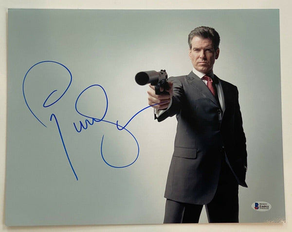 Pierce Brosnan Signed Autographed 11x14 Photo James Bond 007 Beckett COA