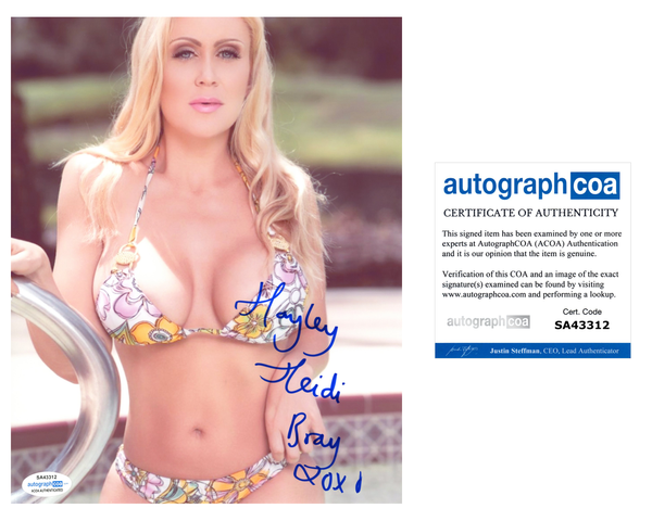 Hayley Heidi Bray Signed Autographed 8x10 Photo Sexy Model ACOA COA