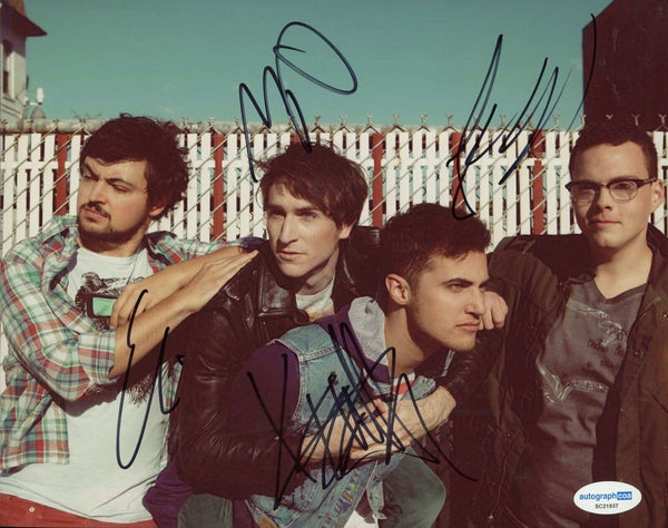 Walk The Moon Full Band Signed Autograph 8x10 Photo Nicholas Petricca ACOA COA