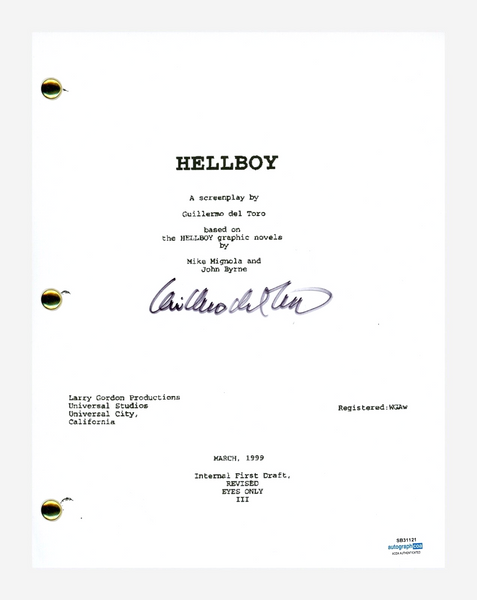 Guillermo Del Toro Signed Autographed Hellboy Movie Script Screenplay ACOA COA