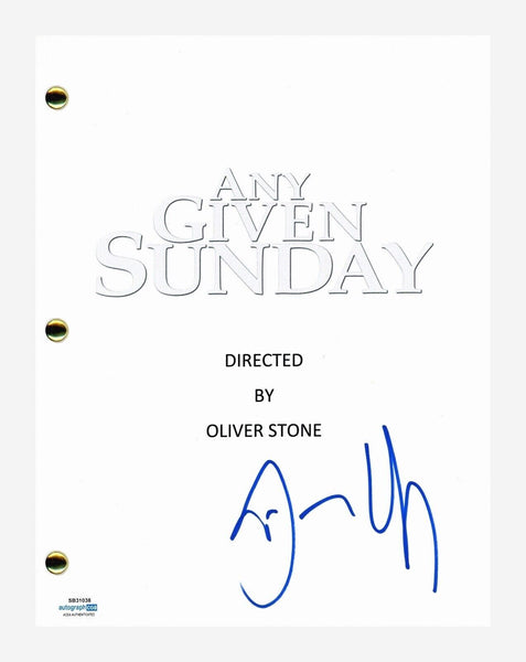 Dennis Quaid Signed Autograph Any Given Sunday Movie Script Screenplay ACOA COA