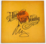 Neil Young Signed Autograph Harvest Vinyl Record Album LP Beckett COA