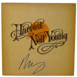 Neil Young Signed Autograph Harvest Vinyl Record Album LP Beckett COA
