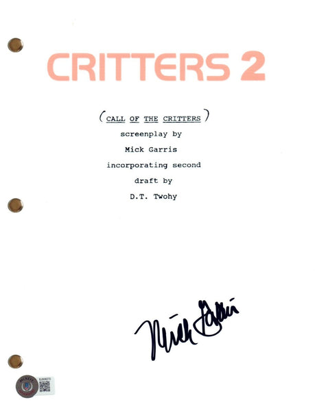 Mick Garris Signed Autograph Critters 2 Full Movie Script Screenplay Beckett COA