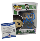 Jayson Tatum Signed Autographed Funko Pop Figure Boston Celtics #118 Beckett COA
