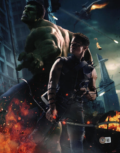 Jeremy Renner Signed Autographed 11x14 Photo The Avengers Hawkeye Beckett COA VD