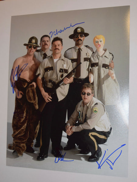 Super Troopers 2 Cast Signed Autographed 11x14 Photo Broken Lizard x5 COA