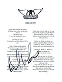 Brad Whitford Signed Autographed Aerosmith DREAM ON Song Lyric Sheet COA