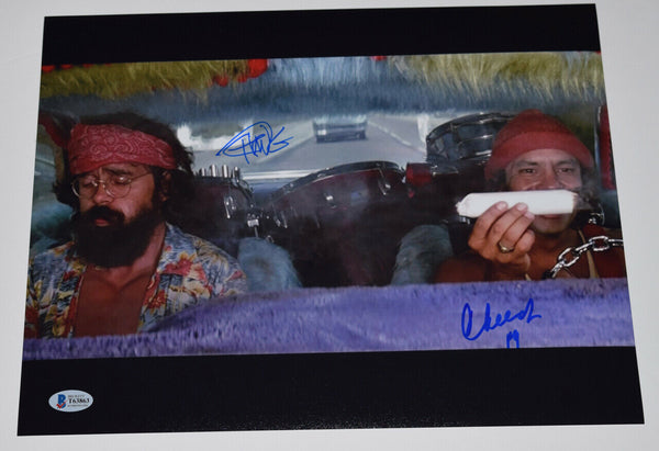 Cheech Marin & Tommy Chong Signed Autograph 11x14 Photo Up In Smoke Beckett COA