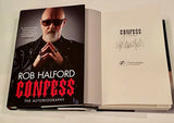 Rob Halford Signed Autographed Confess HC Book Judas Priest 1st Edition COA