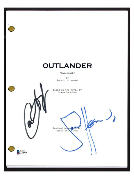 Sam Heughan Caitriona Balfe Signed Autograph Outlander Pilot Script Be ...