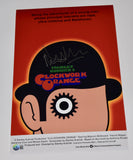 Malcolm McDowell Signed A Clockwork Orange 11x17 Movie Poster Photo Beckett COA