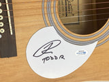 Todd Rundgren Signed Autographed Full Size Acoustic Guitar Utopia ACOA COA