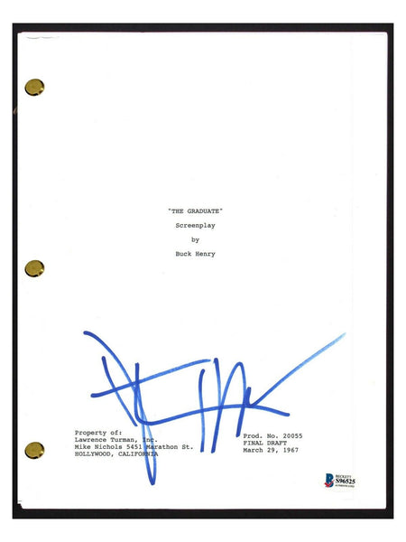 Dustin Hoffman Signed Autographed THE GRADUATE Movie Script Beckett COA