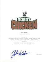 Zeb Wells Signed Autographed ROBOT CHICKEN  Pilot Episode Script COA VD