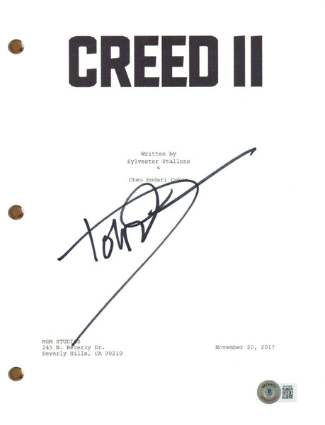 Dolph Lundgren Signed Autograph Creed II 2 Movie Script Screenplay Beckett COA