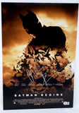 Christian Bale Signed Autograph Batman Begins 12x18 Movie Poster Beckett COA