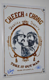 Cheech Marin & Tommy Chong Signed 12x18 Poster Toke It Out Man Beckett COA
