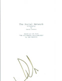 Armie Hammer Signed Autographed THE SOCIAL NETWORK Movie Script COA