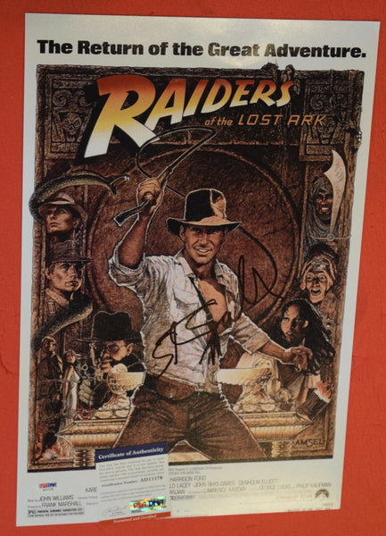 Steven Spielberg Signed Autographed 12x18 Poster Indiana Jones Proof PSA/DNA COA