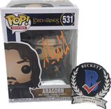 Viggo Mortensen Signed Aragorn The Lord of The Rings Funko Pop 531 Beckett COA