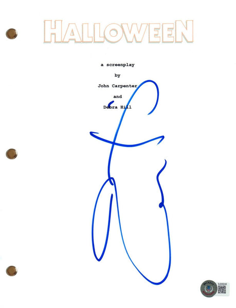 Jamie Lee Curtis Signed Autograph Halloween Movie Script Screenplay Beckett COA